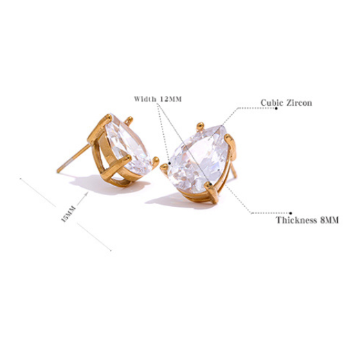 Zirconia Stud Earring
