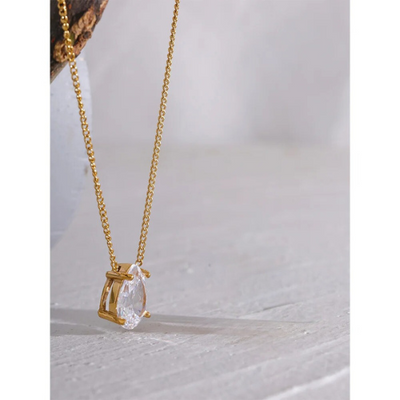 Zirconia Stud Necklace