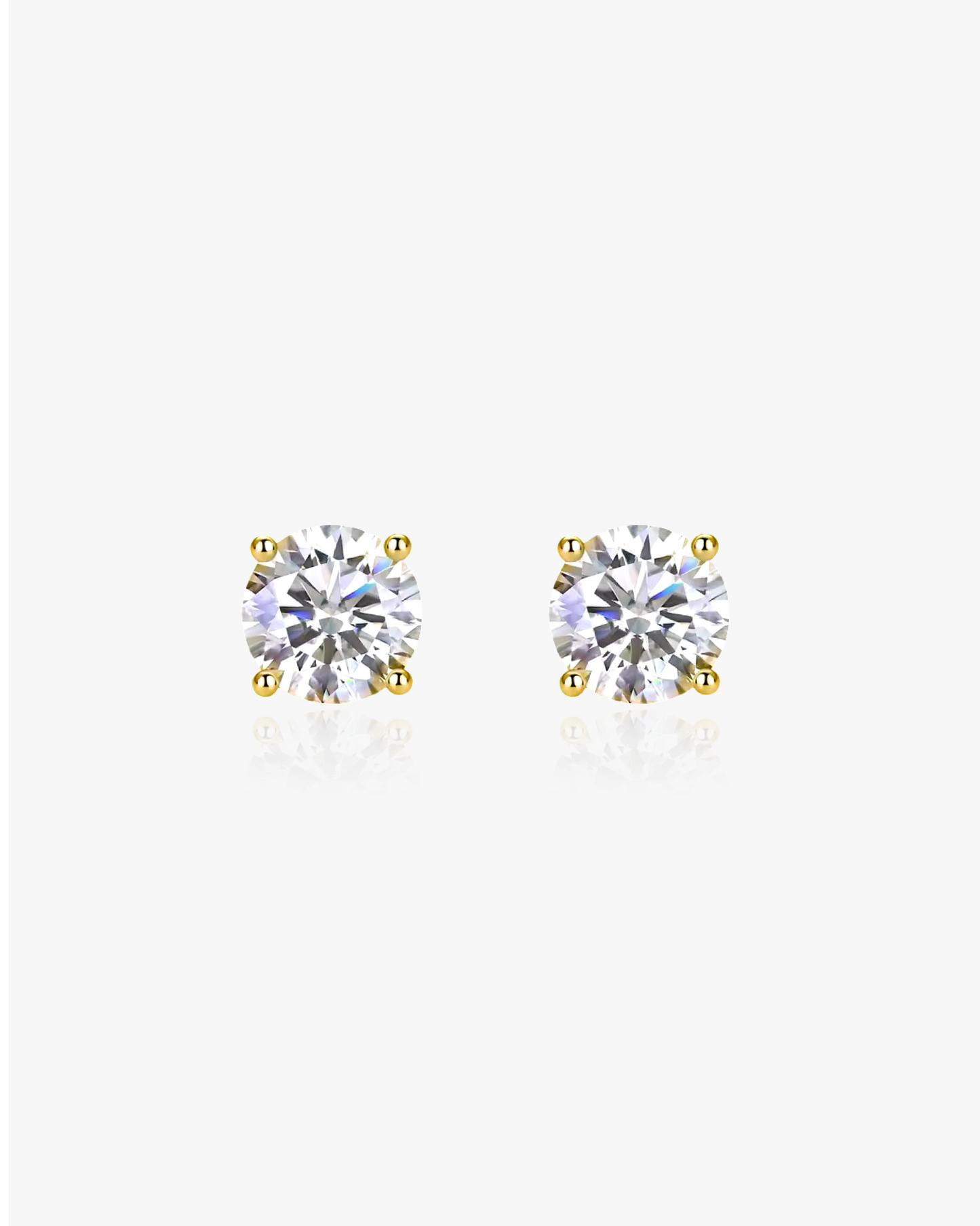 Moissanite Diamond Stud Earrings - 5MM