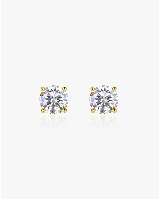 Moissanite Diamond Stud Earrings - 5MM
