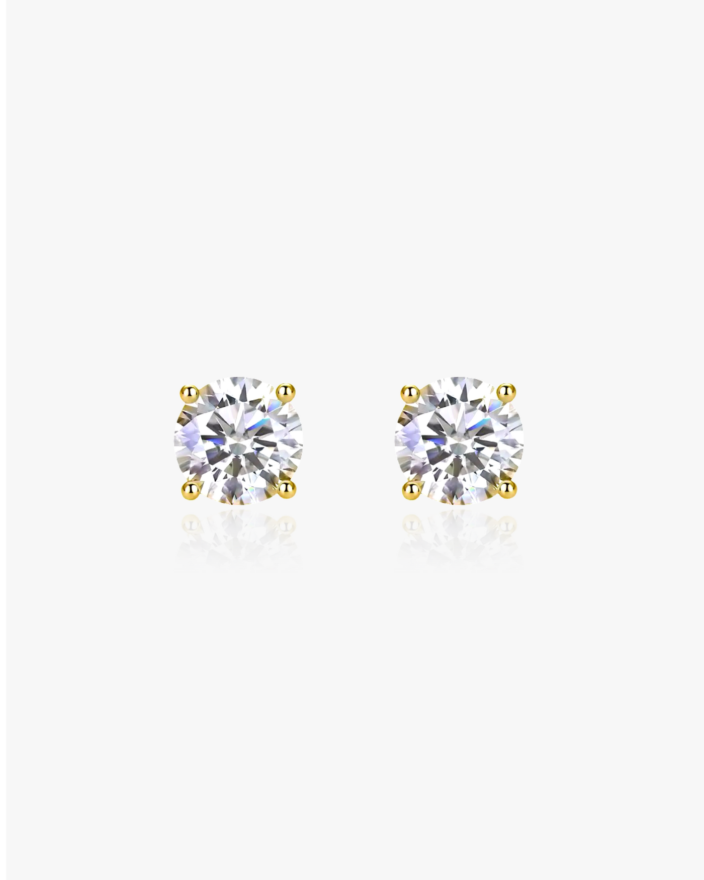 Moissanite Diamond Stud Earrings - 5MM