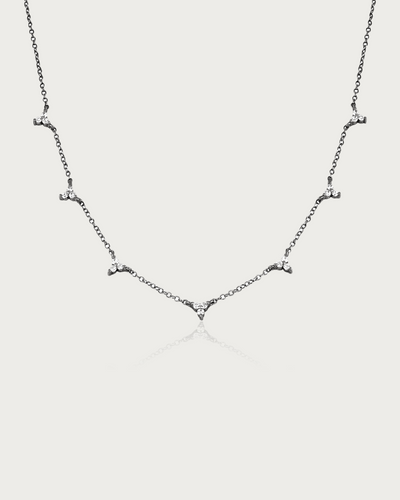 925 Sterling Silver Necklace Trio Diamante
