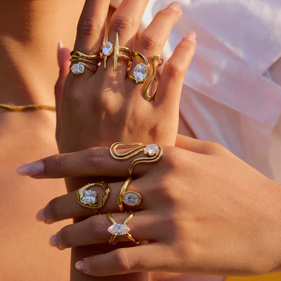 Adjustable Diamante Ring