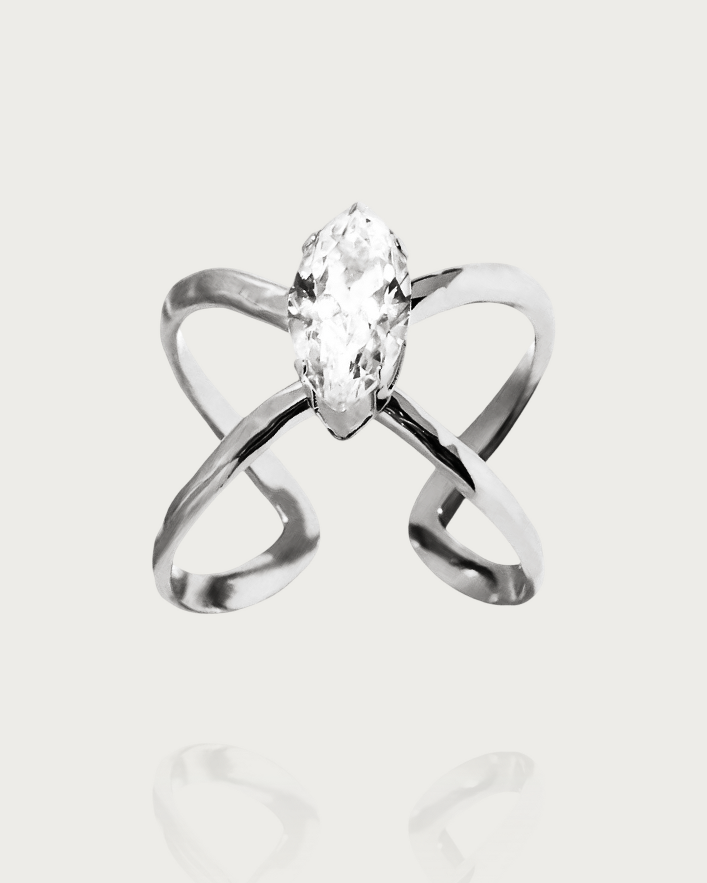 Adjustable Diamante Ring