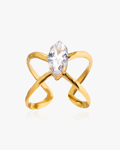 Adjustable Diamante Ring