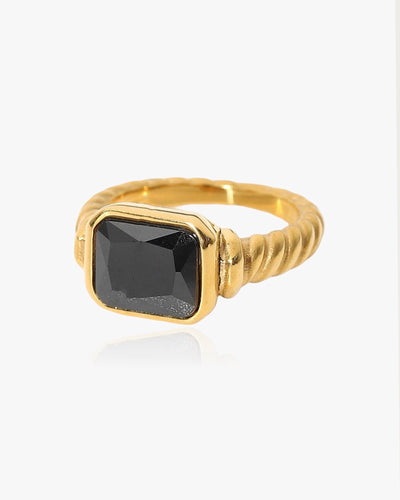 Black Crystal Ring