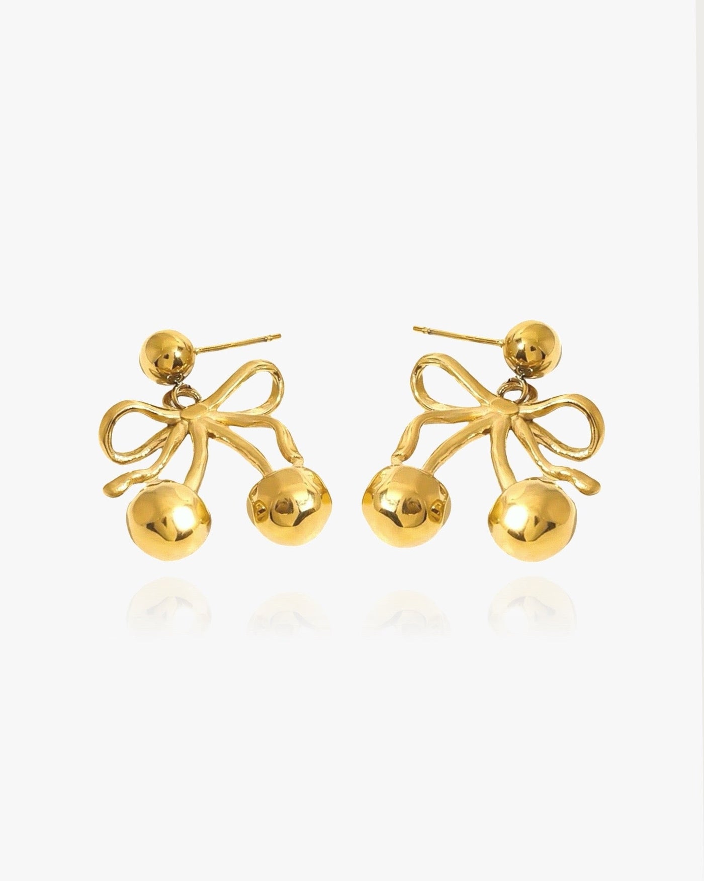 Bow Tie Cherry Earrings