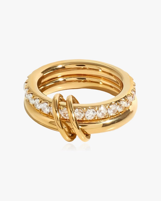 CONNECTION Double Crystal Ring