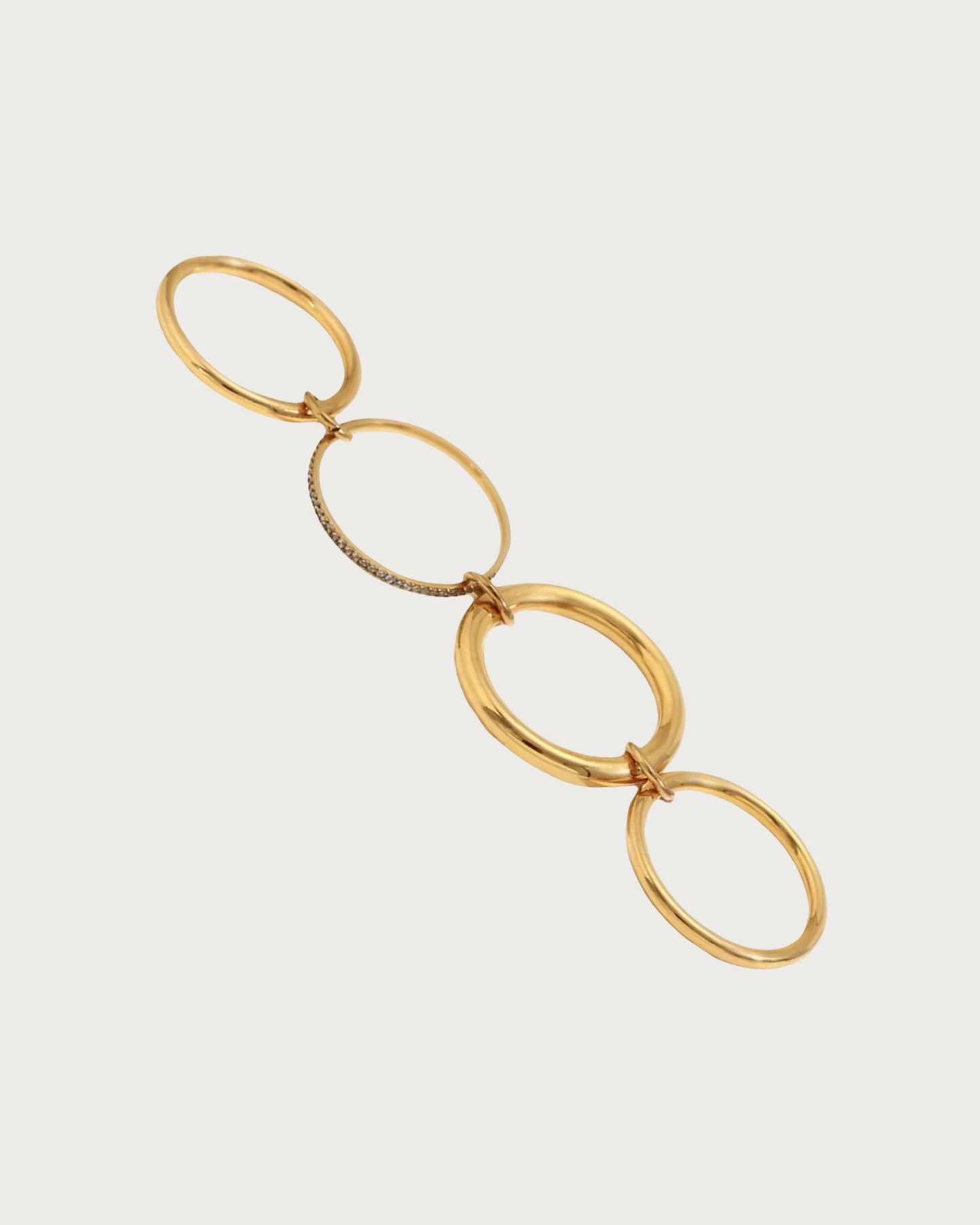 CONNECTION Four Hoops Crystal Ring