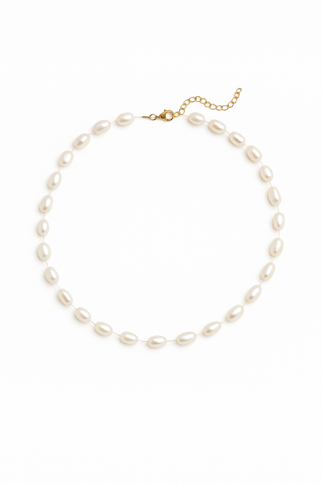 Bridal Necklace Oval Pearls