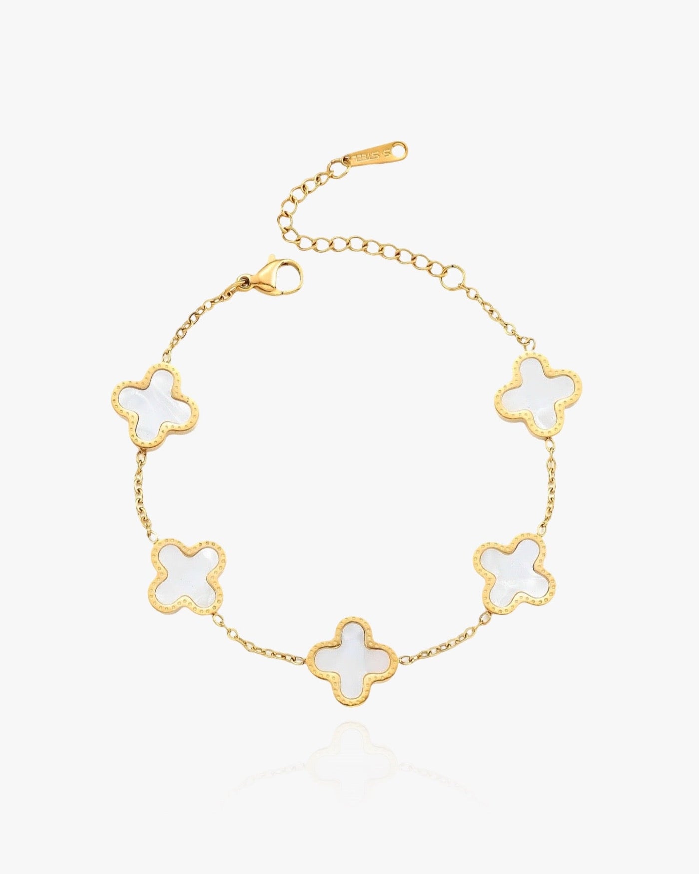 Clover Bracelet White Shell