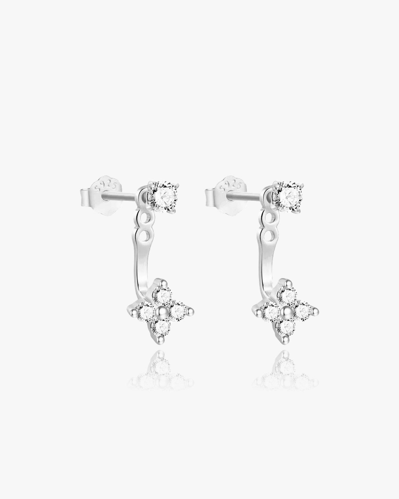 Clover Jacket Earrings Sterling Silver