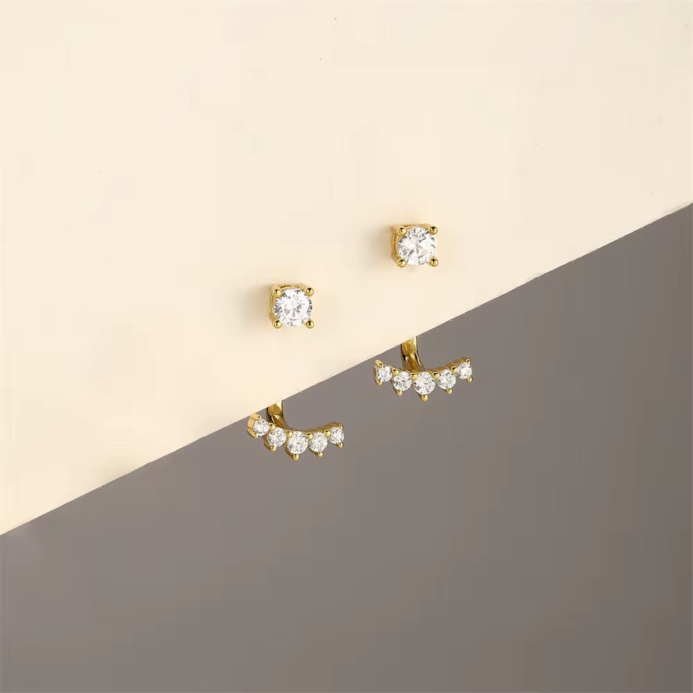 Crown Jacket Earrings