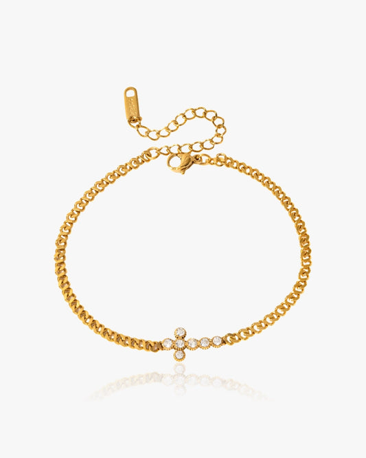Crystal Cross Bracelet