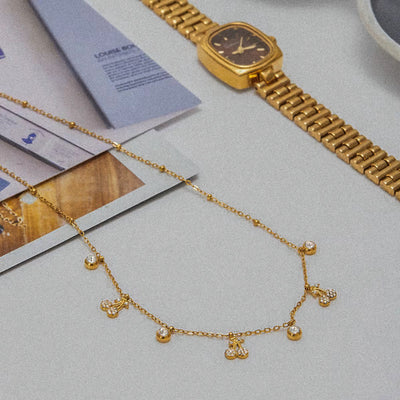 Dainty Cherry Charms Necklace