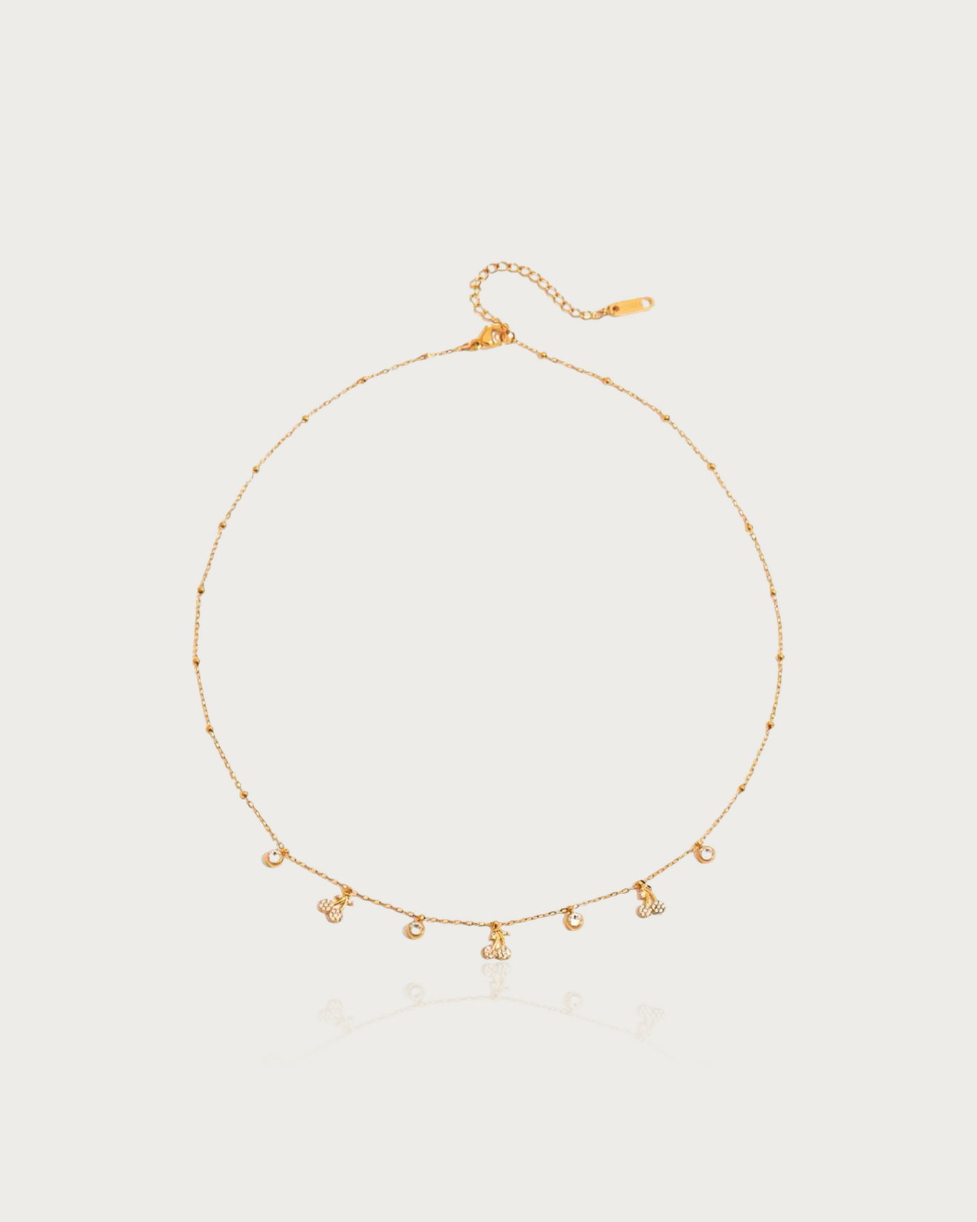 Dainty Cherry Charms Necklace