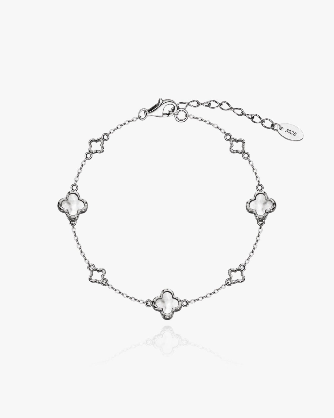 Dainty Clover Bracelet Sterling Silver