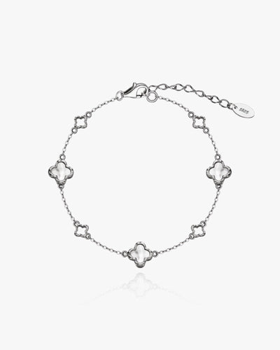 Dainty Clover Bracelet Sterling Silver
