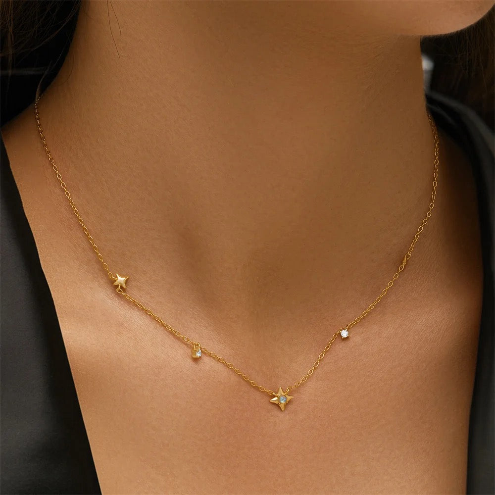 Dainty Necklace with Stars