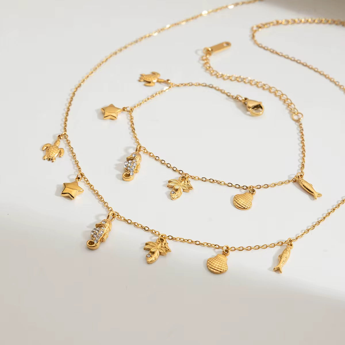 Dainty Summer Charms Necklace