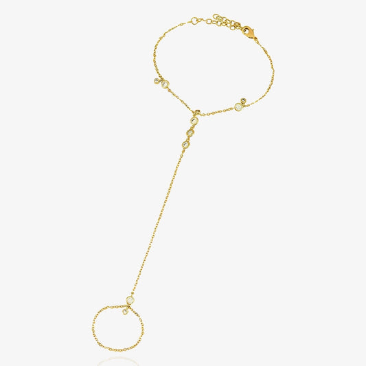 Delicate Crystal Hand Chain