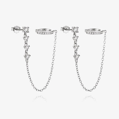 Diamond Cuff Earrings Set