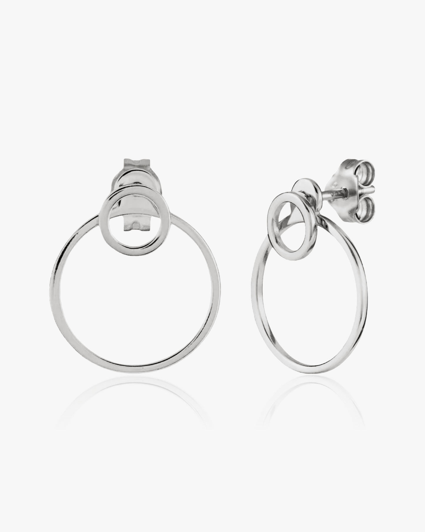 Double Circle Jacket Earrings