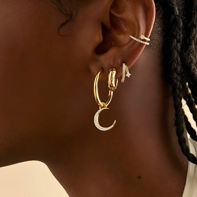 Double Hoop Earrings Sterling Silver