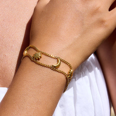 Double Sun And Moon Bracelet