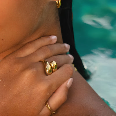 Double Twist Organic Shape Ring