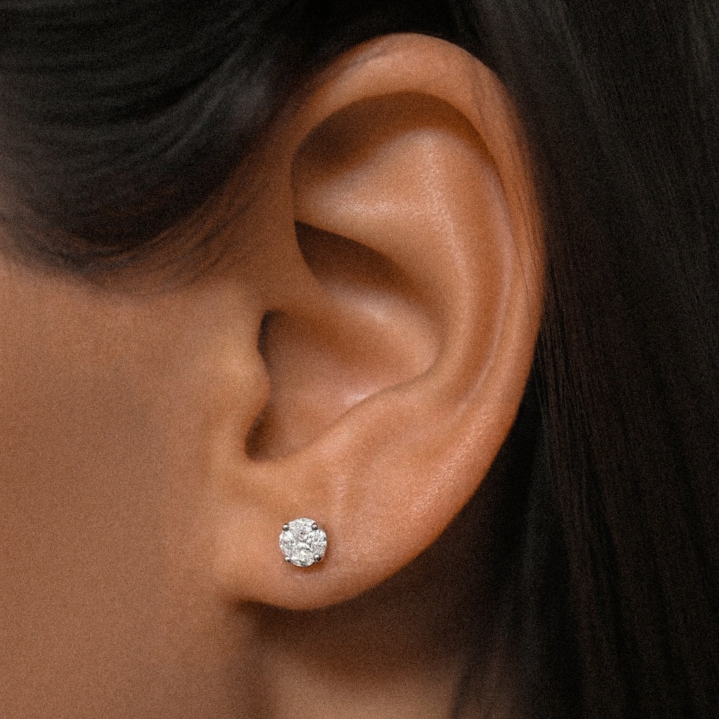 Moissanite Diamond Stud Earrings - 5MM