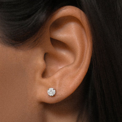 Moissanite Diamond Stud Earrings - 5MM