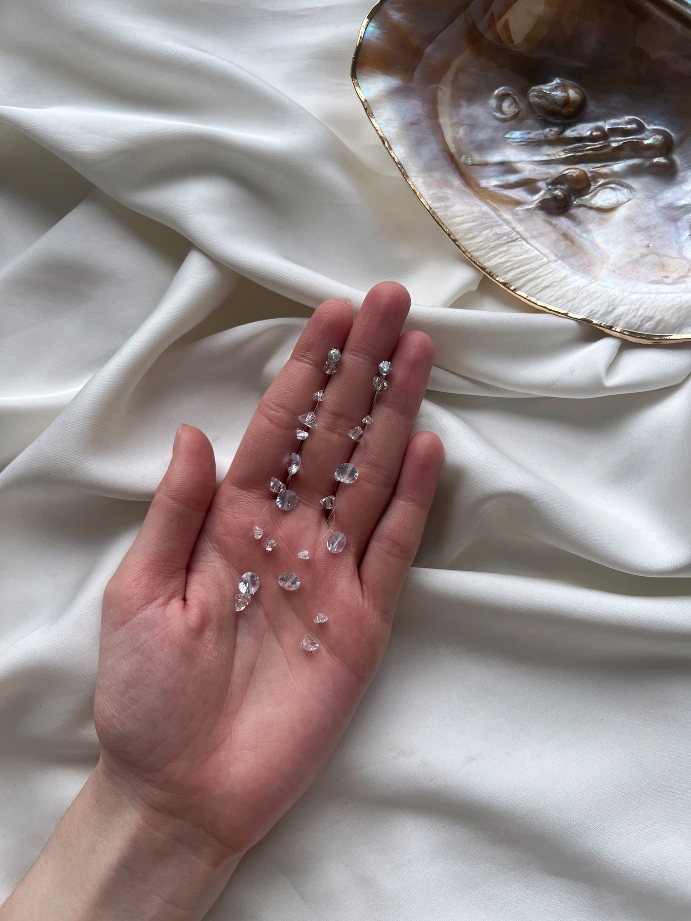 Floating Crystals Earrings