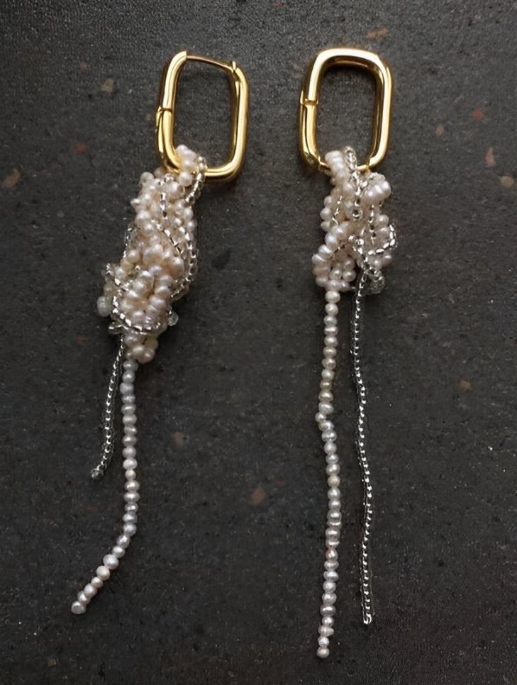 Freshwater Pearl Knot Earrings
