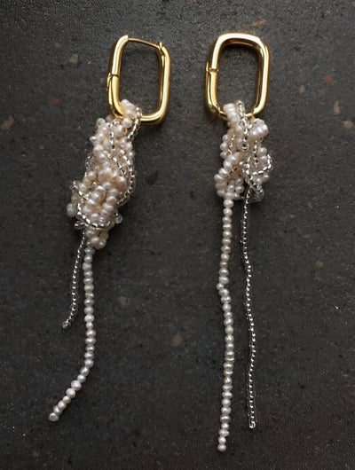 Freshwater Pearl Knot Earrings