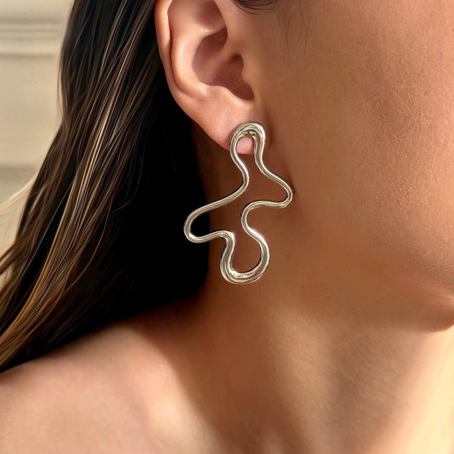 Geometric Art Statement Earrings