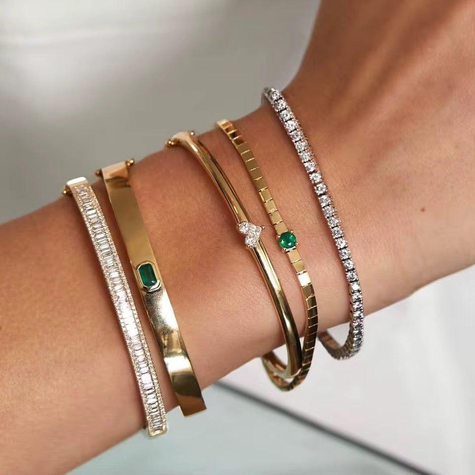 Heart Bangle Bracelet