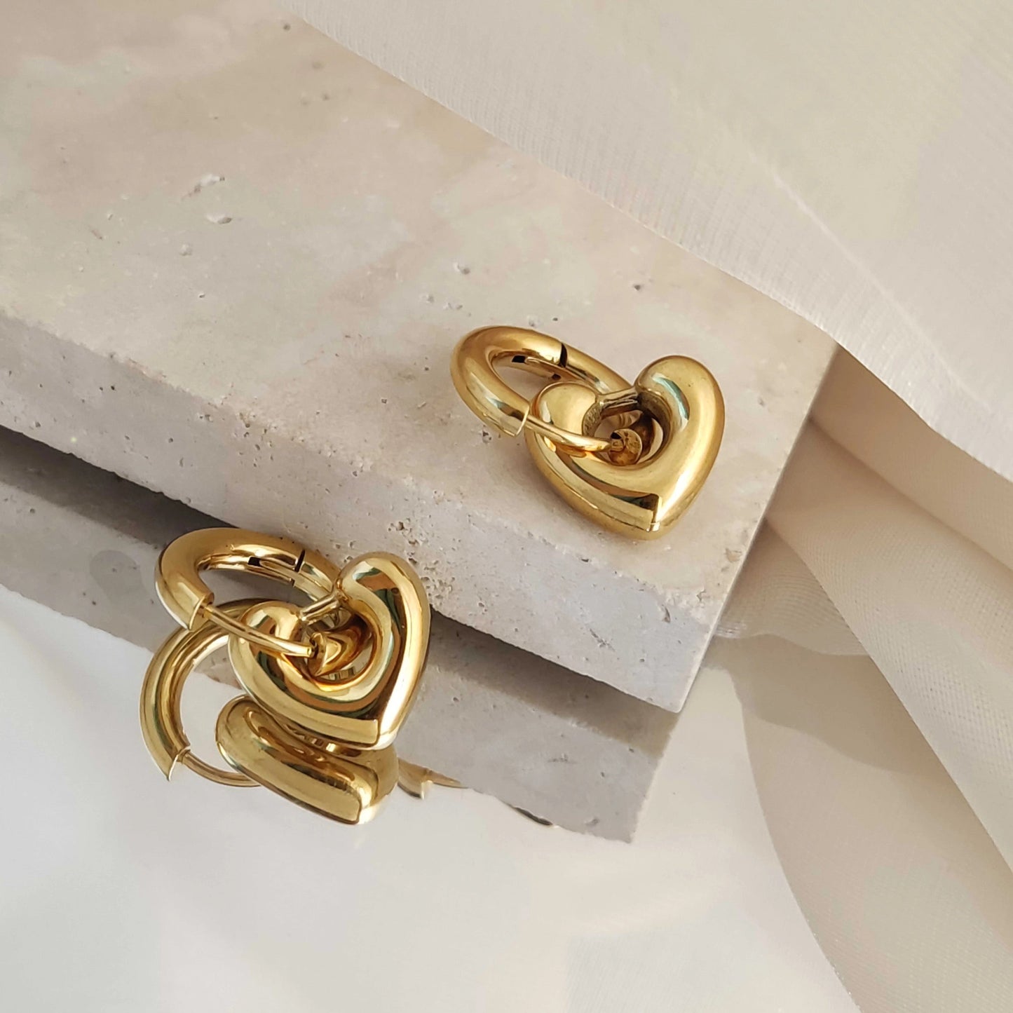 Heart Hoop Earrings