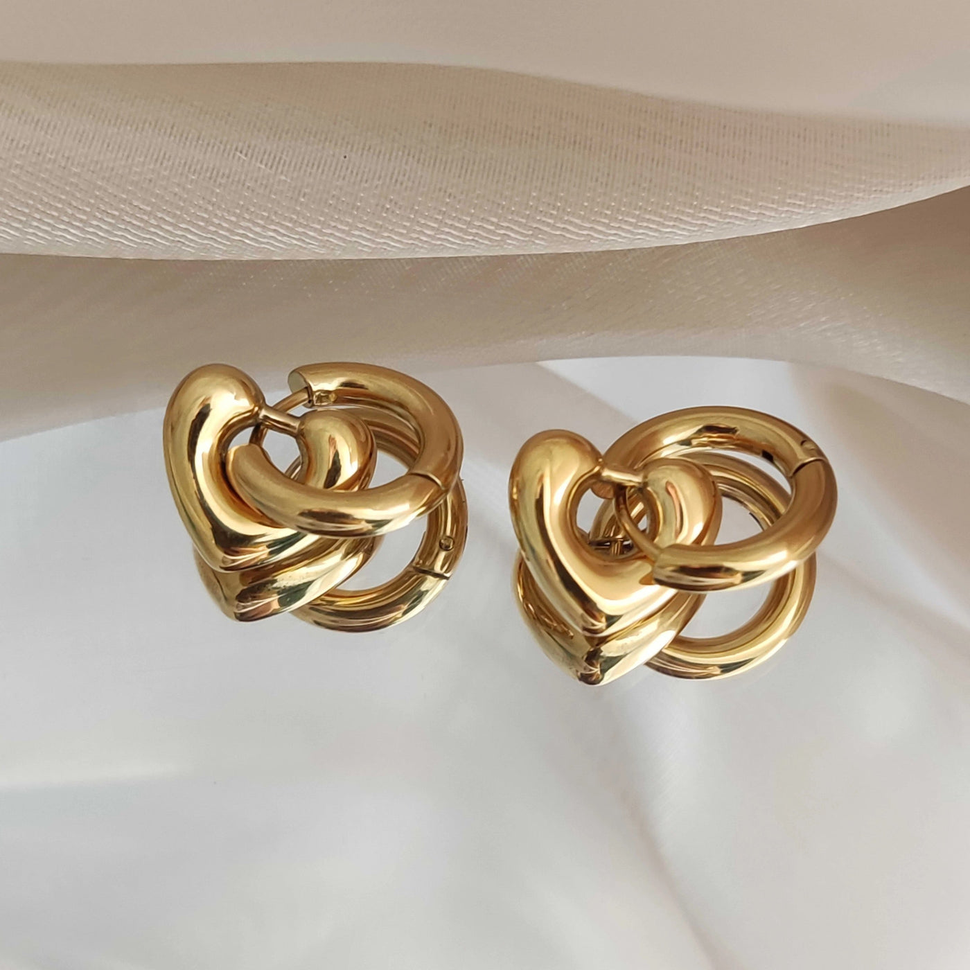 Heart Hoop Earrings