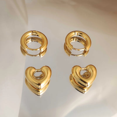 Heart Hoop Earrings