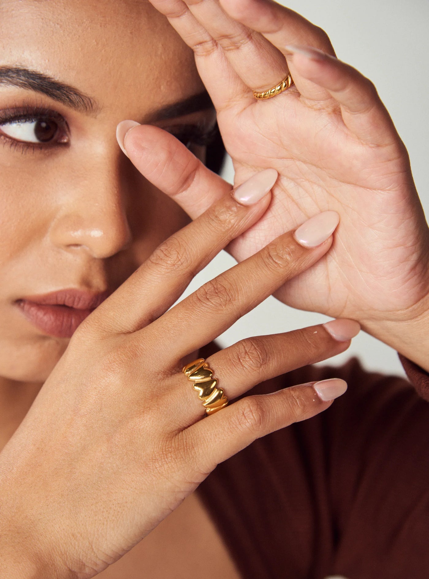 Hearts Wrap Around Ring