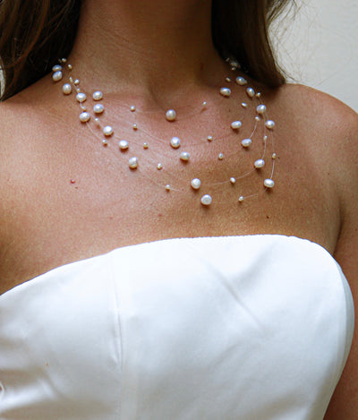 Invisible Effect Natural Pearls Necklace