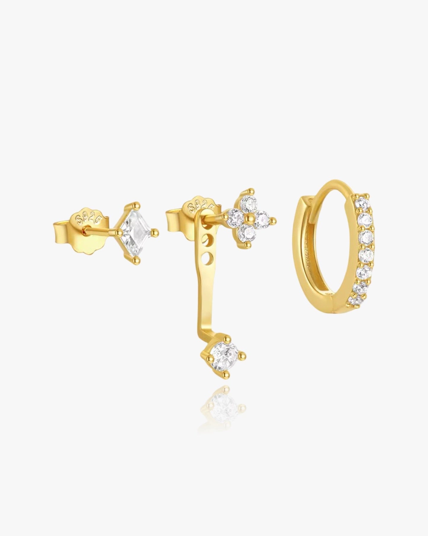 Jacket Earrings Set Sterling Silver