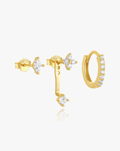 Jacket Earrings Set Sterling Silver