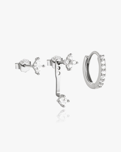 Jacket Earrings Set Sterling Silver