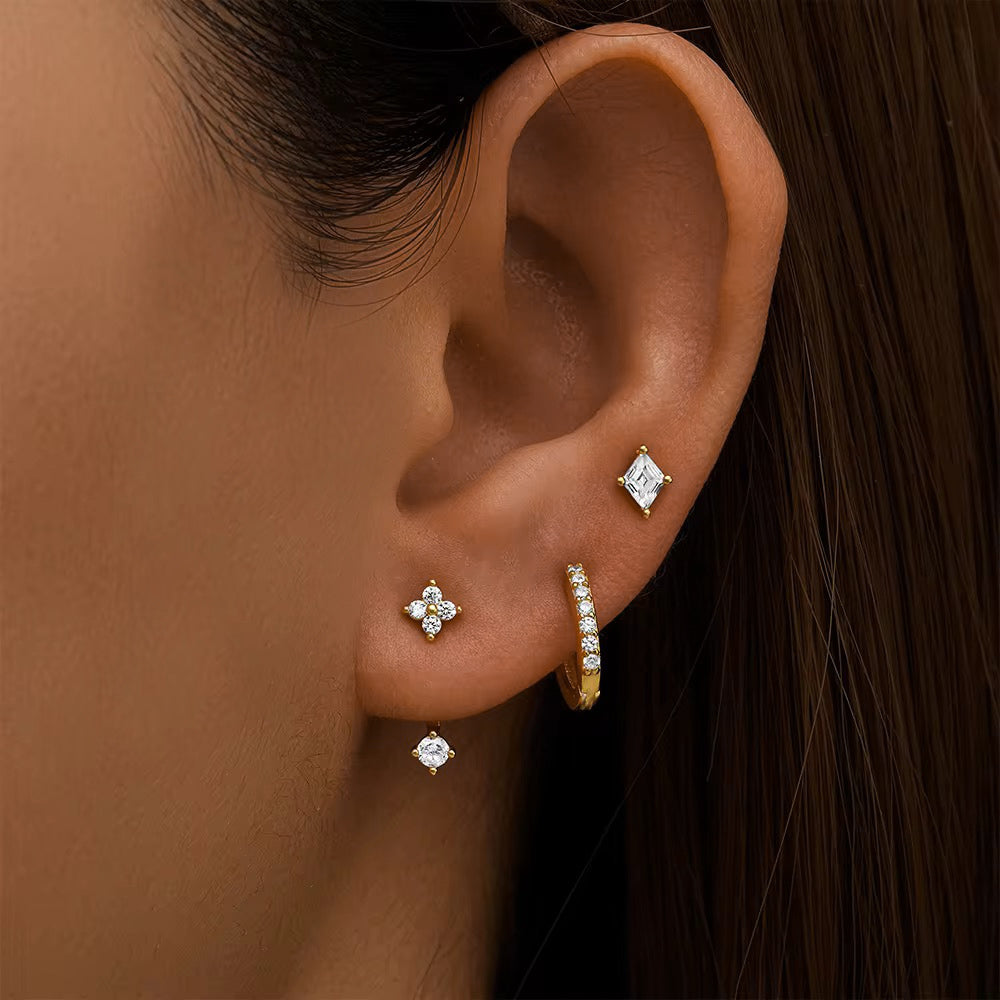 Jacket Earrings Set Sterling Silver