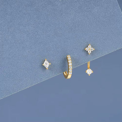 Jacket Earrings Set Sterling Silver