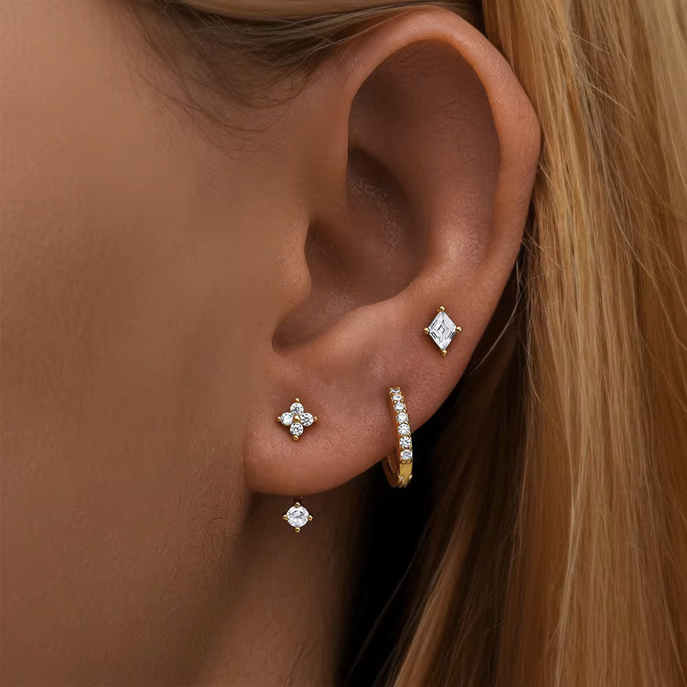 Jacket Earrings Set Sterling Silver