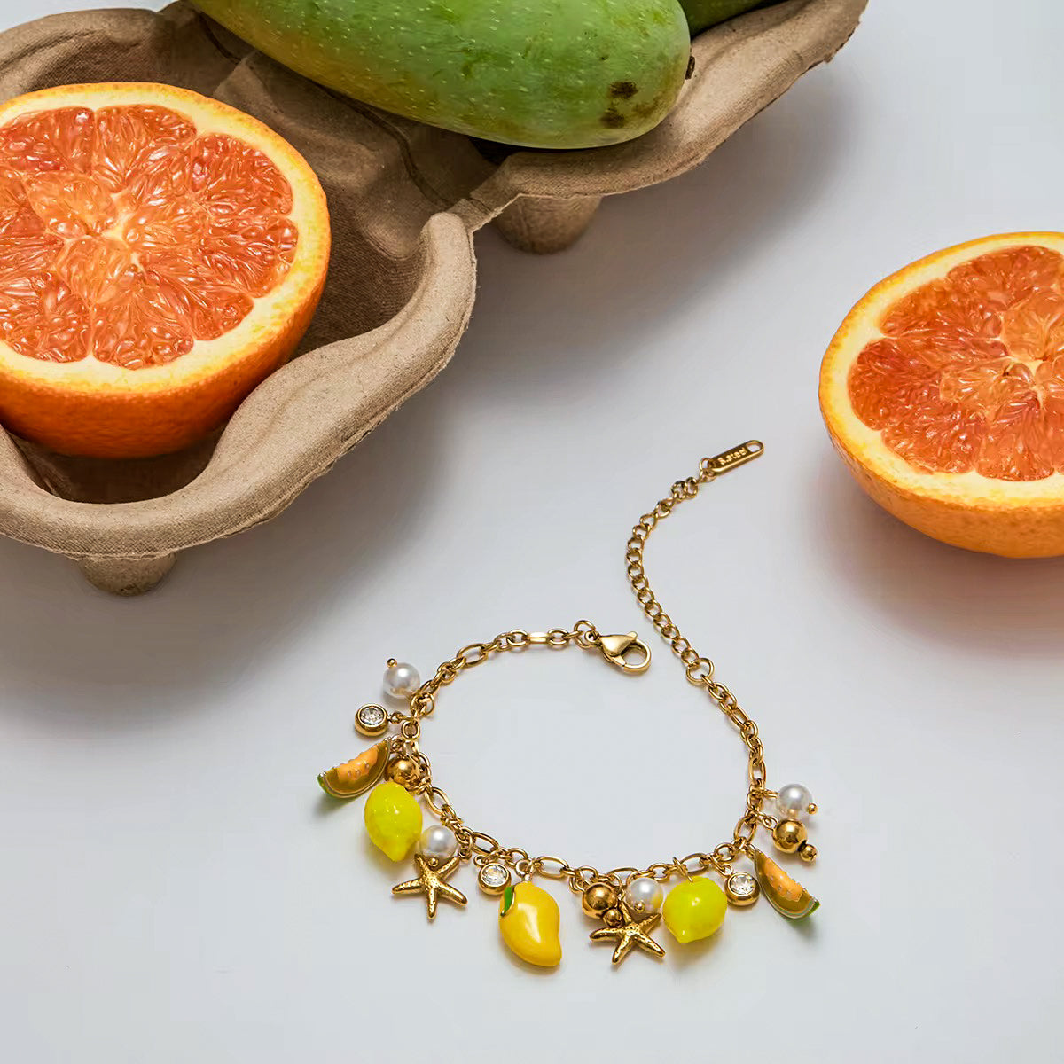 Lemon Charms Bracelet