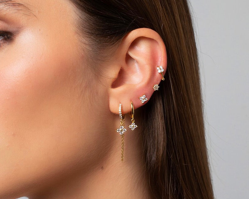 Lucky Clover Earrings Set